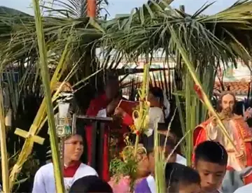 Celebra el Santuario de la Asunción de María en Cupilco, el Domingo de Ramos
