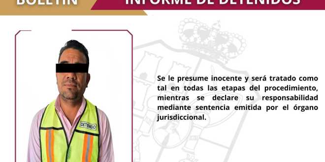 Detiene SSPC a un masculino por daños contra la salud