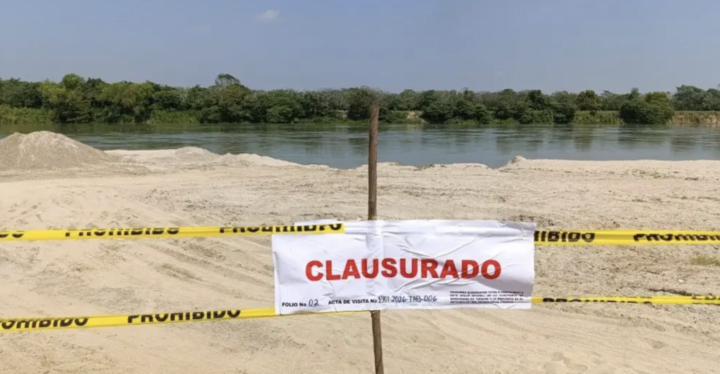 Conagua clausura obras y extracción ilegal en ríos de Centro y Cunduacán