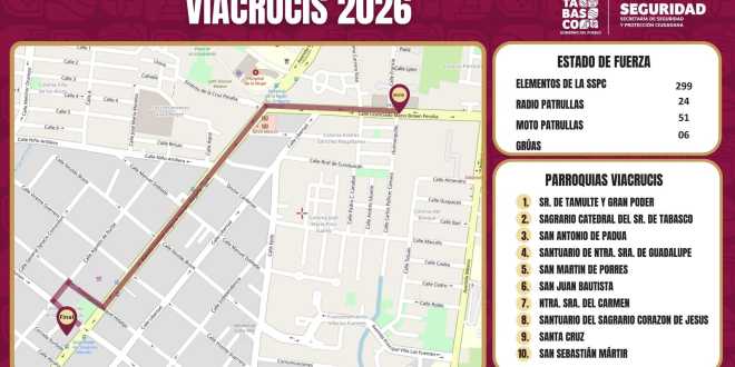 Implementará SSPC Operativo de seguridad por viacrucis 2026