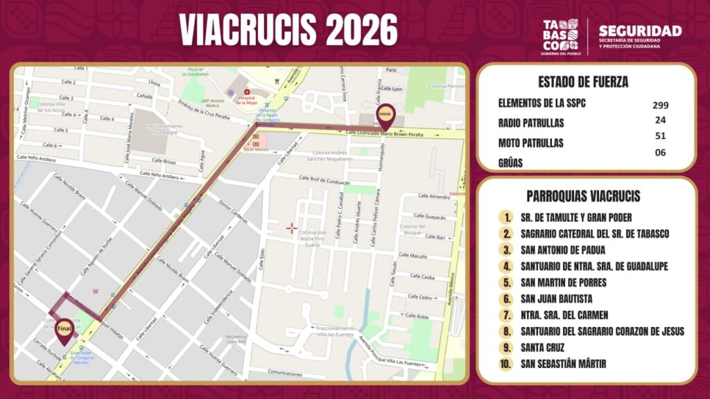 SSPC desplegará operativo por Viacrucis 2026