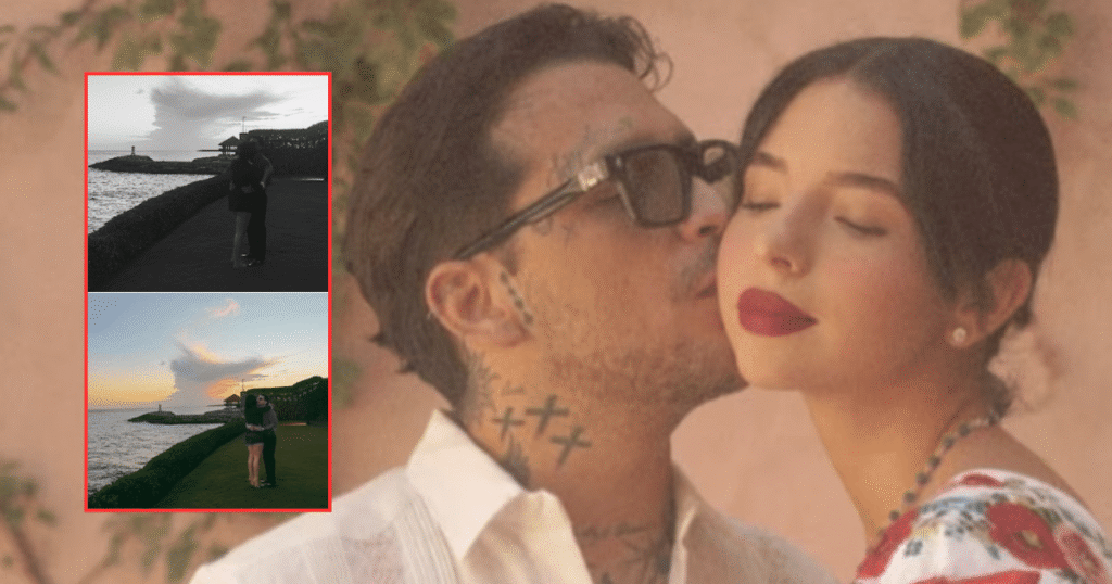 Señalan a Ángela Aguilar por presunto uso de IA en foto con Christian Nodal