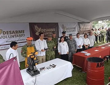 Inauguran en Tabasco Jornada Nacional de canje de armas