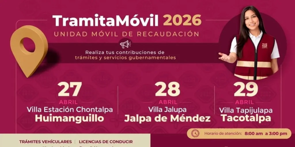 Tramitamóvil 2026: Gestiones vehiculares en Tabasco