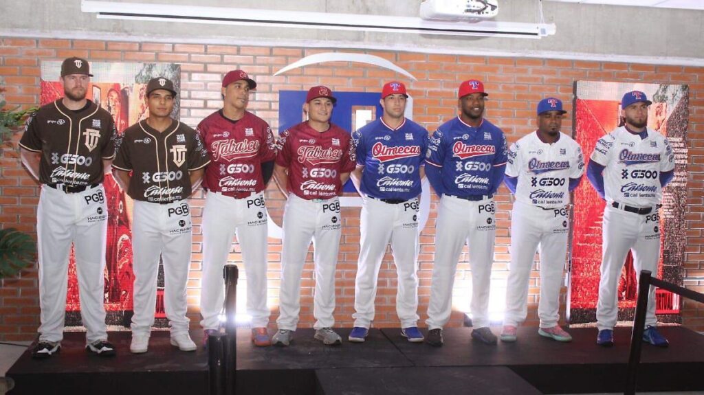 Olmecas de Tabasco presentan uniformes para temporada 2026