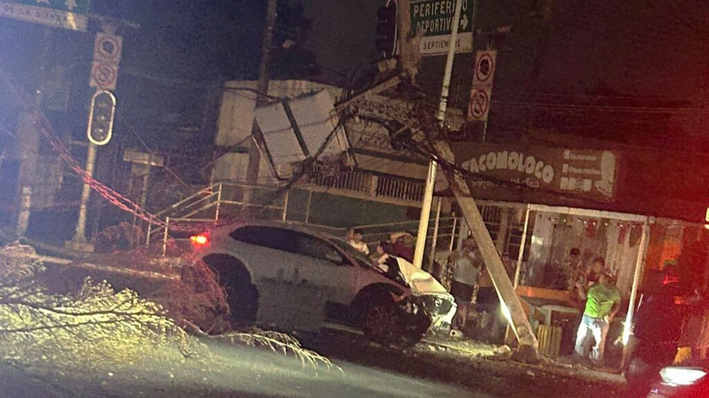 Accidente deja sin electricidad a colonias Primero de Mayo y Ciudad Deportiva