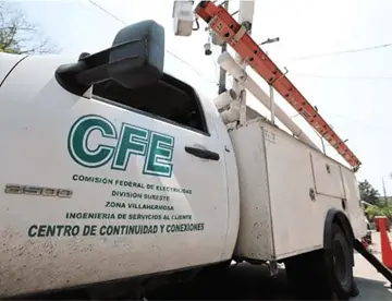 CFE suspenderá el servicio en comunidades de Centro el próximo sábado