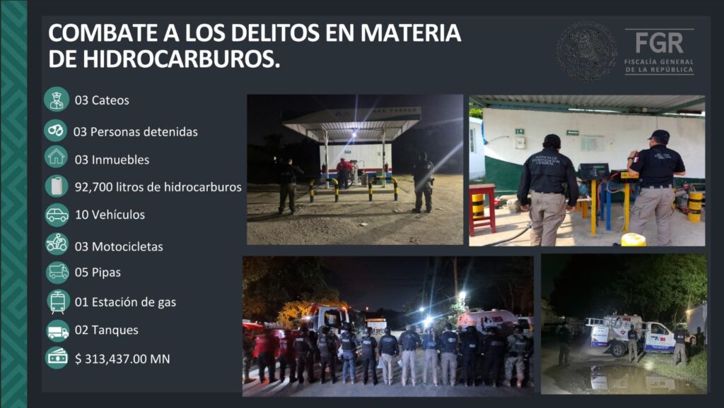 FGR reporta golpes al huachicol y narcotráfico en Tabasco durante abril