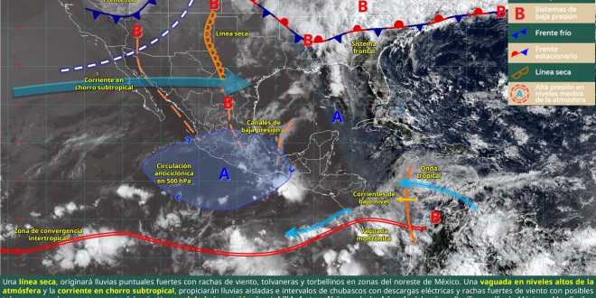 Pronóstico de lluvias fuertes a muy fuertes para estos estados
