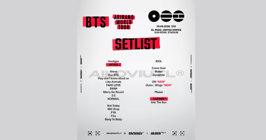 Todo lo que debes saber sobre el setlist de BTS en el Estadio GNP Seguros