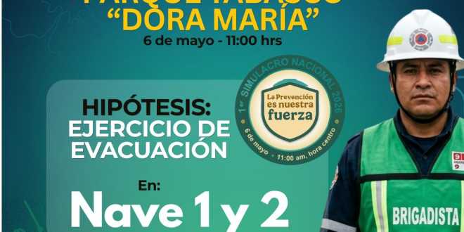 Realizarán por primera vez Simulacro Nacional en el Parque Tabasco “Dora María”