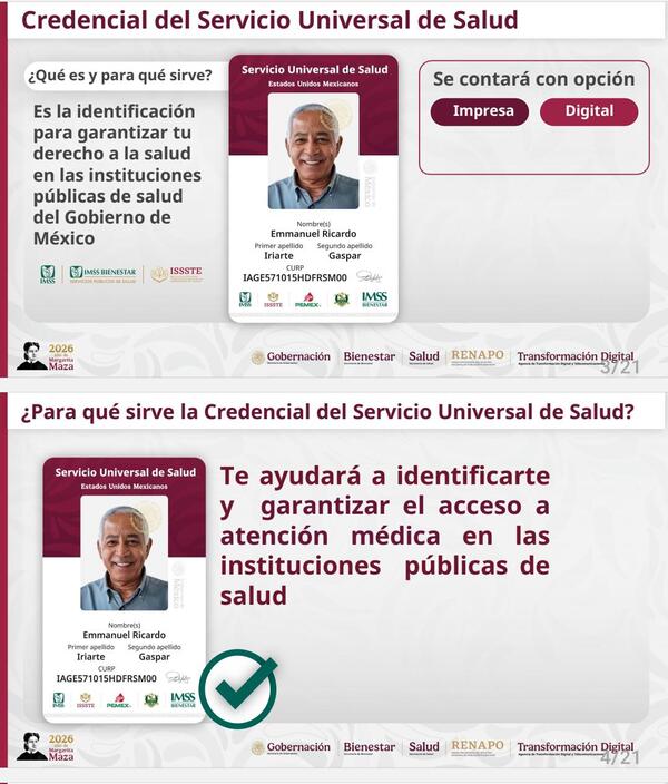Continúa abierto en Tabasco el registro para la credencial del Servicio Universal de Salud