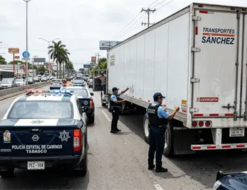 Agentes de tránsito se aprovechan de tráileres que entran a Villahermosa por falta de señaléticas en carreteras: denuncian