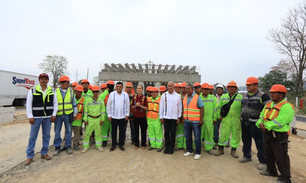 Avanza megaobra en Tabasco: May y Claudia supervisan ampliación de la Macuspana-Escárcega