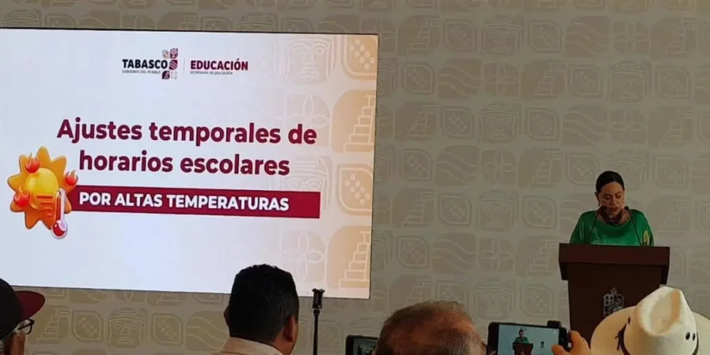 Cambios en horarios educativos por ola de calor en Tabasco