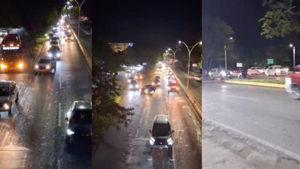 Conductores hacen peligroso reversazo en Ruiz Cortines para evitar tráfico por obras