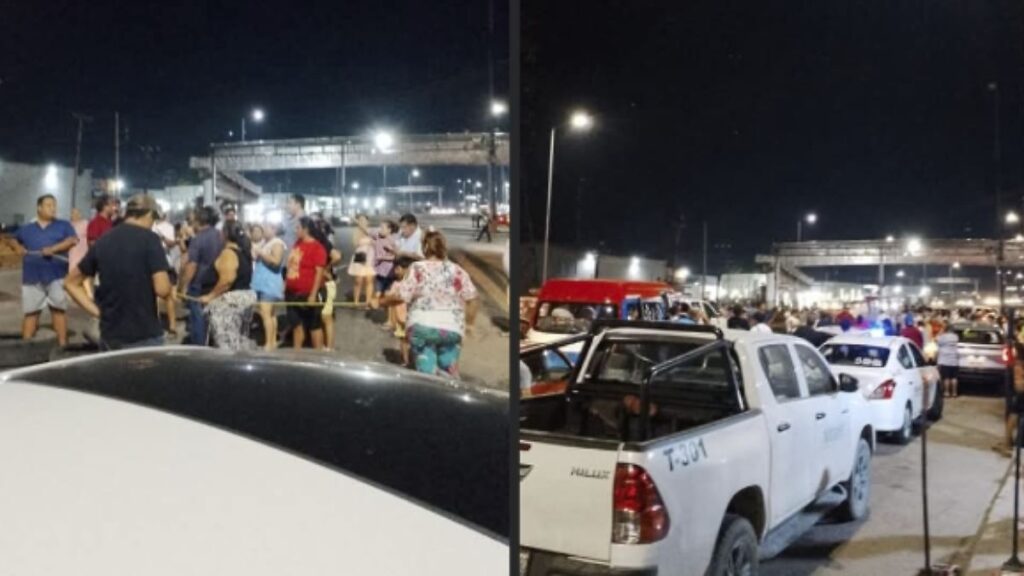 Habitantes de Lagunas bloquean la Villahermosa-Frontera por falta de electricidad