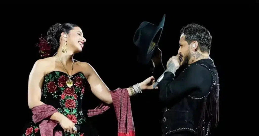 Christian Nodal y Ángela Aguilar sorprenden con romántico dueto en la CDMX