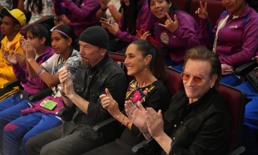 U2 y Sheinbaum exploran posibles proyectos para jóvenes en México