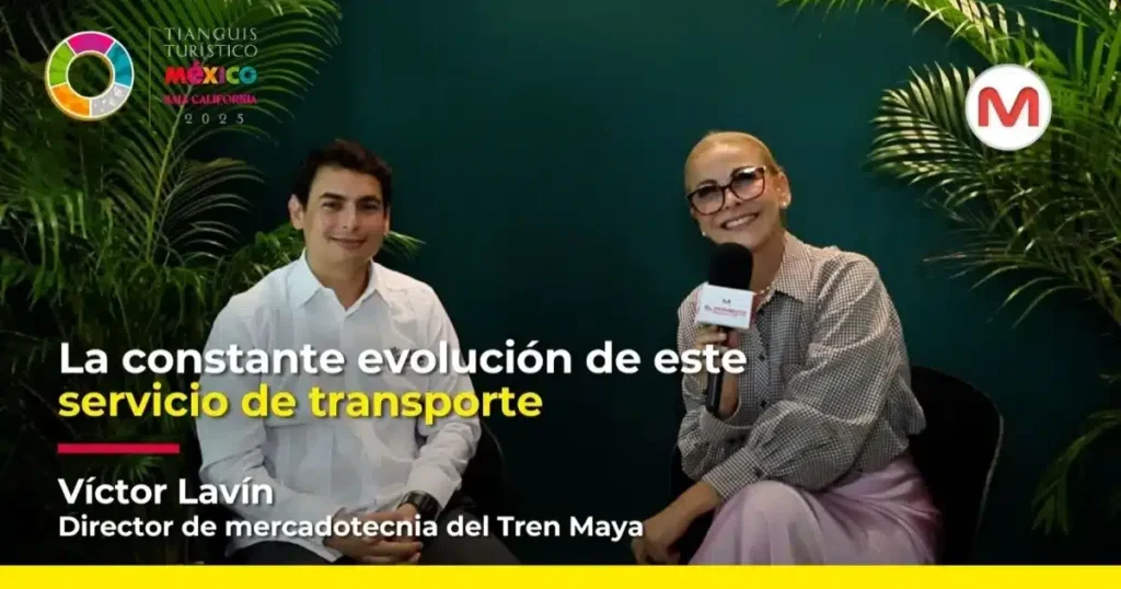 Director de mercadotecnia del Tren Maya, nos habla desde el stand de este gran proyecto