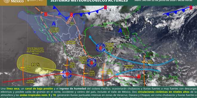 Se pronostican lluvias intensas en estas zonas