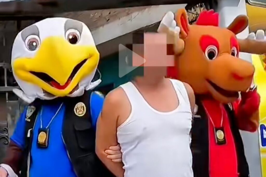 Policías disfrazados de mascotas del Mundial capturan a presunto narco