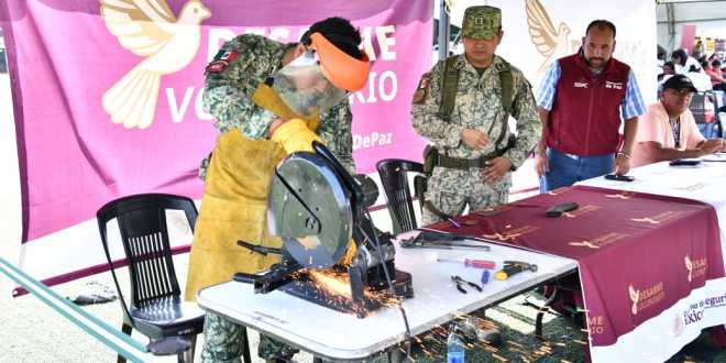 Avanzan acciones para sacar armas de circulación