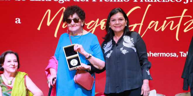Reconoce Centro la trascendencia literaria de Margo Glantz con Premio Francisco J. Santamaría