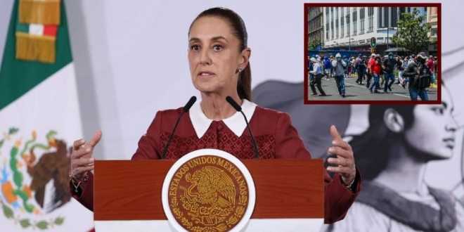 Hubo “mucha provocación” en protesta de la CNTE: Sheinbaum