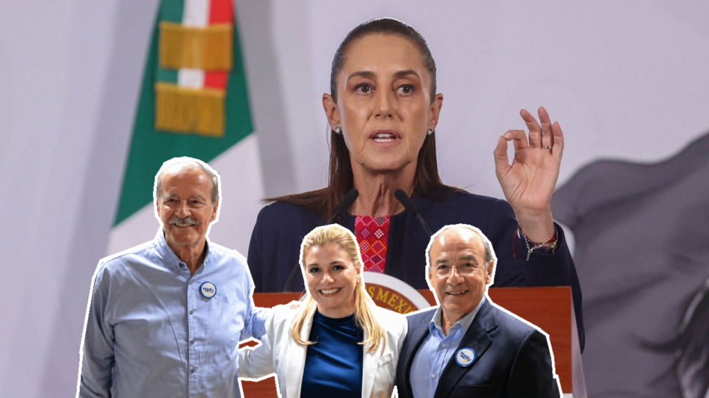‘Hay mucha hipocresía’: Sheinbaum sobre reaparición de Fox y Calderón en evento de Maru Campos