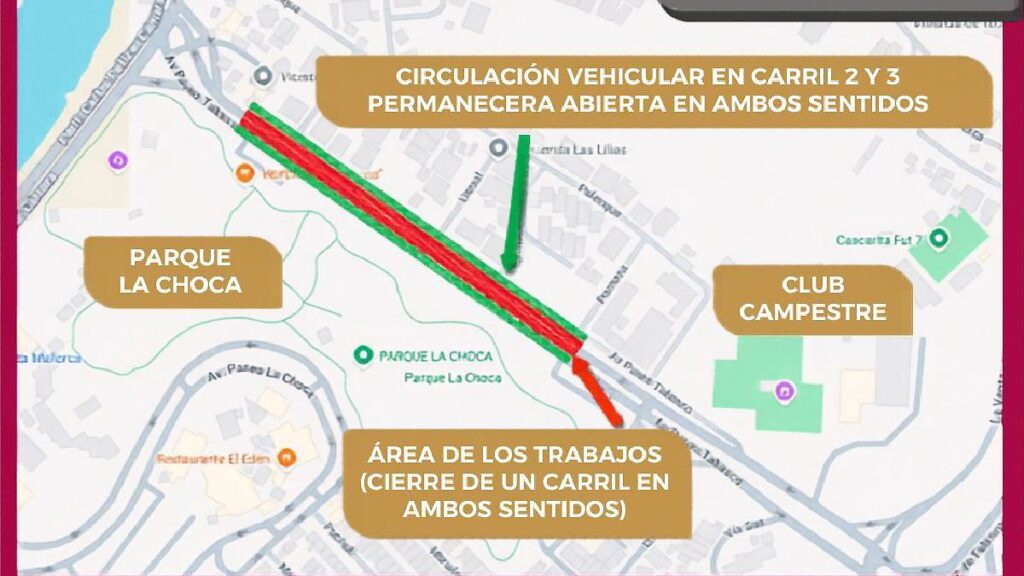 Restringen circulación en avenida Paseo Tabasco por obras del proyecto Villahermosa 2030