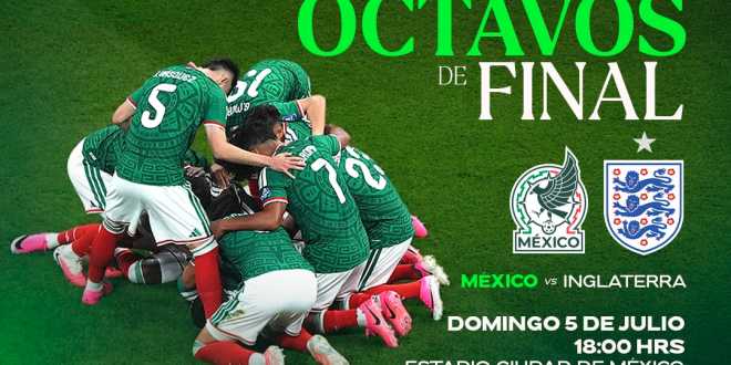 Inglaterra será el rival de México