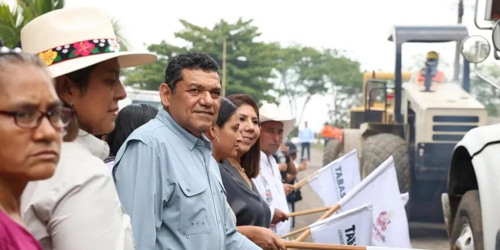 Avance obras Javier May en Huimanguillo