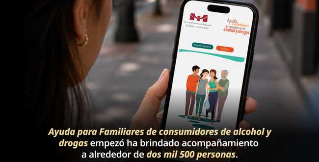 Brindan orientación y acompañamiento a familiares de personas que viven con adicción