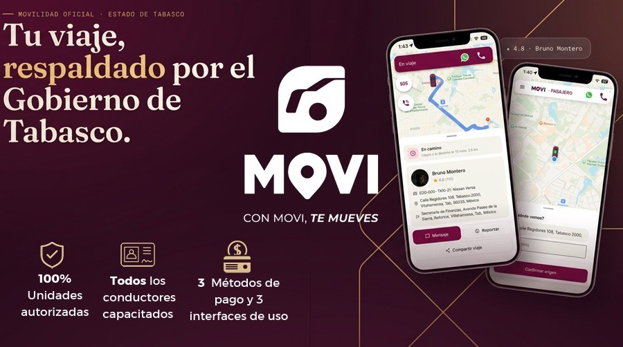 Presentan Movi App para servicio de taxi en Tabasco