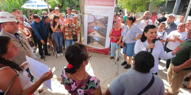 Yolanda Osuna pone en marcha obras de pavimentación y alumbrado en tres colonias