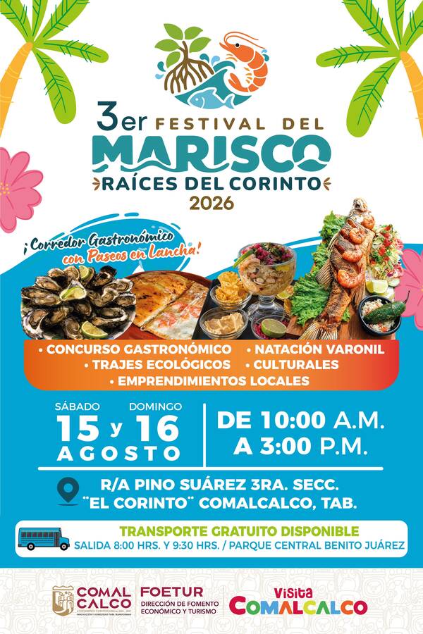 Comalcalco alista Festival del Marisco en El Corinto