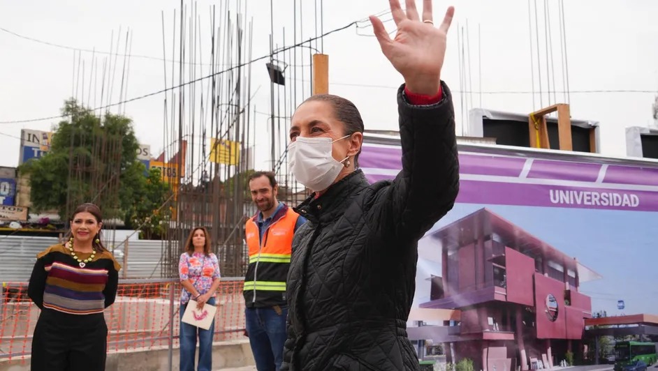Claudia Sheinbaum supervisa los avances de la Línea 4 del Cablebús