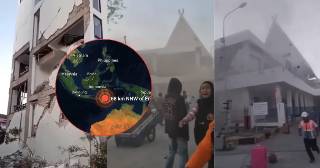 Terremoto de 7.7 en Indonesia activa alerta por tsunami y caída de edificios