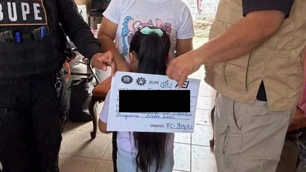 Niña sustraída en Tabasco hace seis años es recuperada en Nuevo León