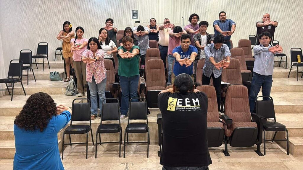 Continúan los ensayos para el debút del 𝐂𝐨𝐫𝐨 𝐝𝐞𝐥 𝐄𝐬𝐭𝐚𝐝𝐨 𝐝𝐞 𝐓𝐚𝐛𝐚𝐬𝐜𝐨
