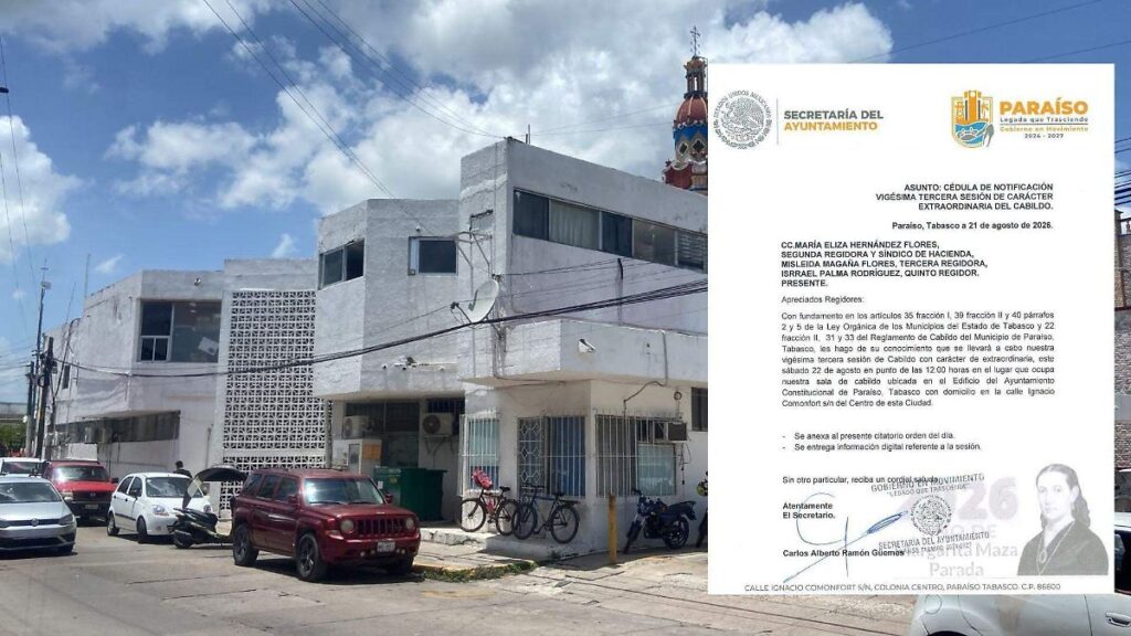 Cabildo de Paraíso analiza ruta legal ante posible interinato en la alcaldía