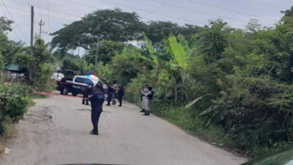Movilización policiaca en Nacajuca por ejecución nocturna en parque de Lomitas