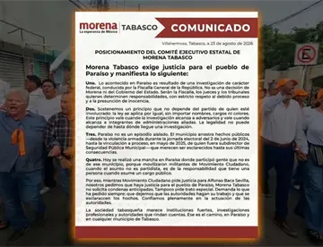 Critica Morena marcha de MC en apoyo al alcalde de Paraíso
