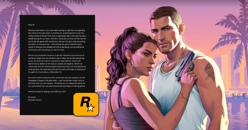 Rockstar Games lamenta filtración de GTA VI antes de su nuevo avance: “Es una lástima”