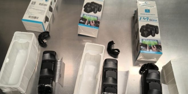 DETECTAN PRESUNTA METANFETAMINA OCULTA EN ACCESORIOS PARA VIDEOJUEGOS